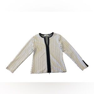 Ravel Women’s Black and White Chevron Jacket Size Large